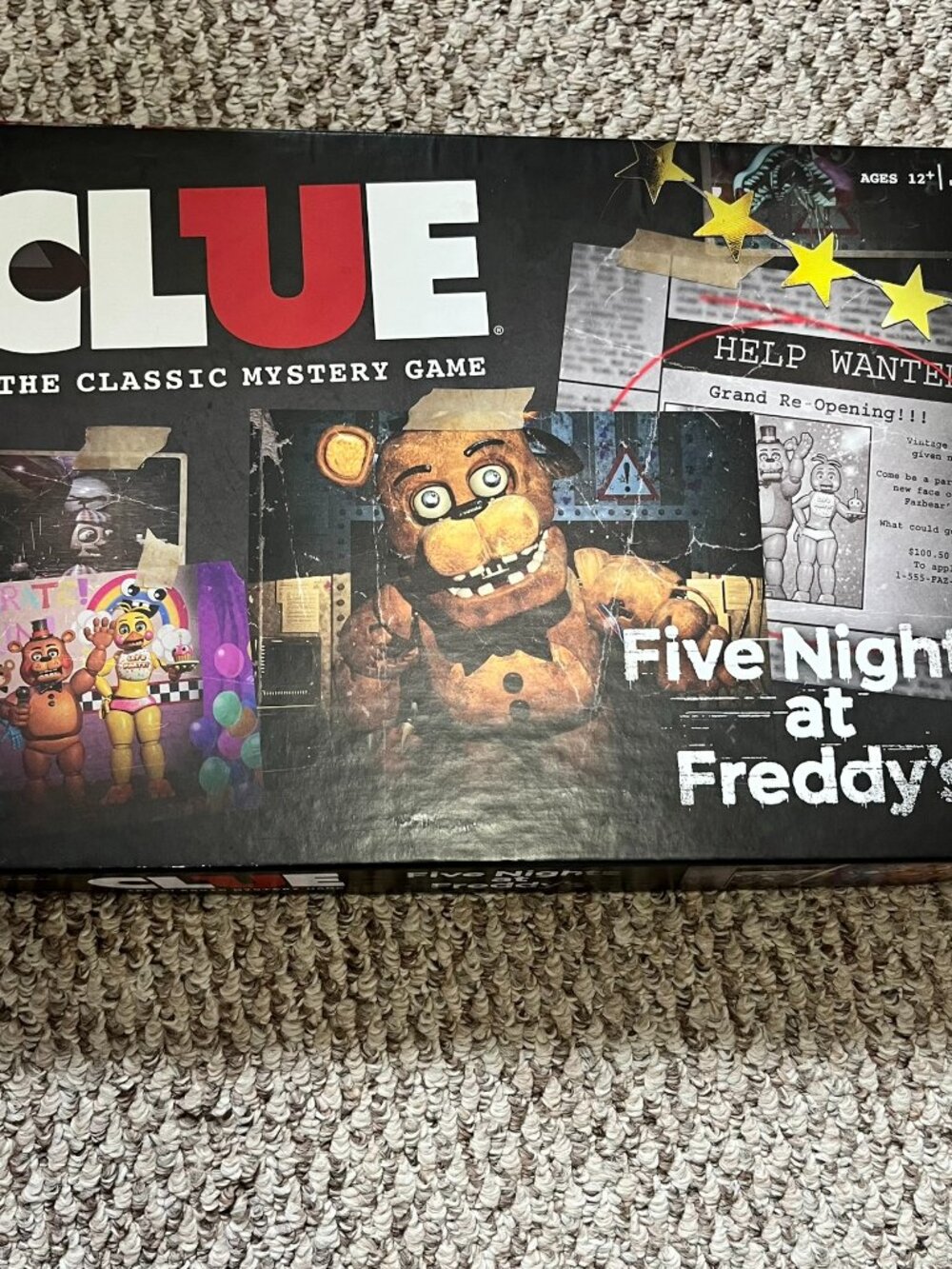 Five Nights at Freddy's Clue Board Game 100% Complete